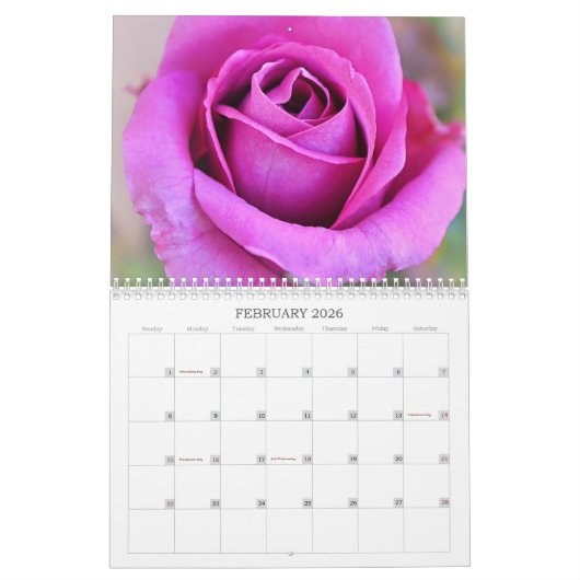 Rozen Fotografie Bloemenkalender Kalender (Feb 2026)
