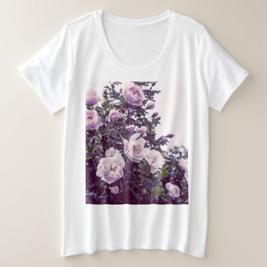 Rozen Fotografie Grote Maat T-shirt (Design voorkant)