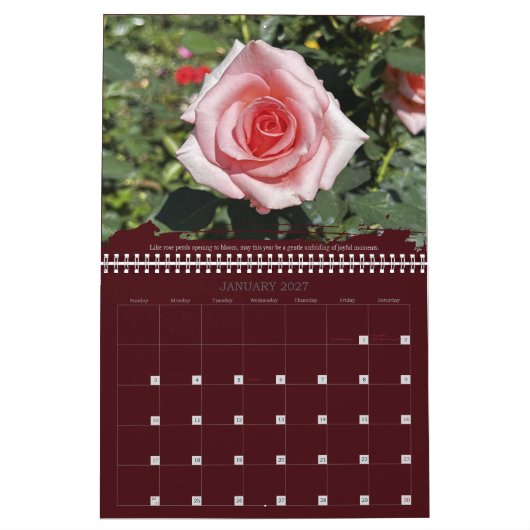 Rozen Fotografie Inspirerende Spreukkalender Kalender (Jan 2027)