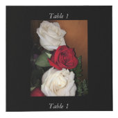 Rozen Fotokubus met tabelnummer (Voorkant)