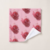 Rozen Fotopatroon Badkamer Handdoek Set (Wasdoekje)