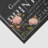  Rozen Franse Typografie Black Decoupage Tissuepapier (Detail)