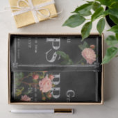  Rozen Franse Typografie Black Decoupage Tissuepapier (Geschenk)