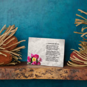 Rozen Friend Poem Plaque Fotoplaat (Zijkant)