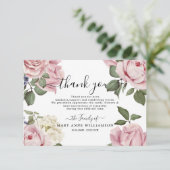 Rozen Funeral Hartelijk dank Bedankkaart (Staand voorkant)