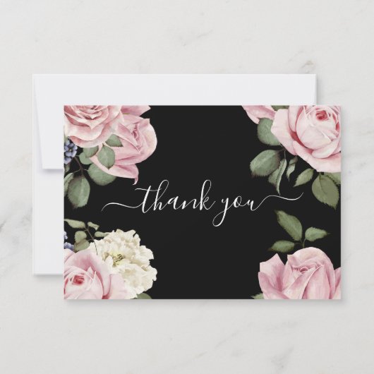 Rozen Funeral Hartelijk dank Bedankkaart (Achterkant)