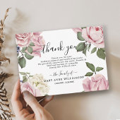 Rozen Funeral Hartelijk dank Bedankkaart