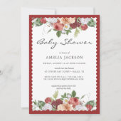Rozen Galore Baby shower Invitation Kaart (Voorkant)