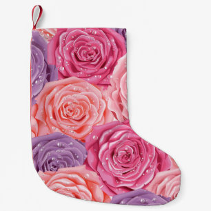 Rozen Galore: Prachtig naadloos patroon. Kleine Kerstsok