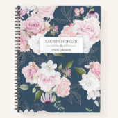 Rozen Garden Blue | Personeel Notitieboek (Voorkant)