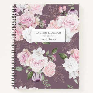 Rozen Garden Mauve   Personeel Notitieboek