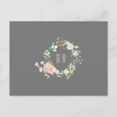 Rozen Garland 25th Jubileum Save the Date Briefkaart (Achterkant)