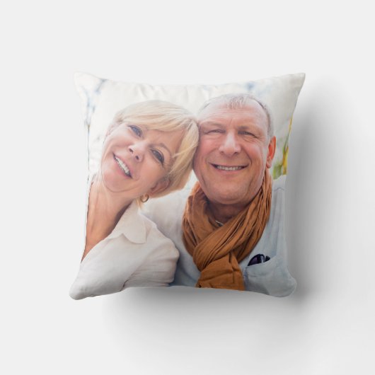 Rozen Garland 45th 65th Wedding Jubileum Foto Kussen (Achterkant)