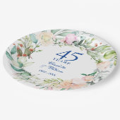 Rozen Garland 45th 65th Wedding Jubileum Papieren Bordje (Gekanteld)