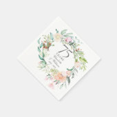 Rozen Garland Floral 75e bruiloft Jubileum Servet (Hoek)
