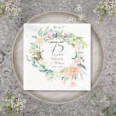 Rozen Garland Floral 75e bruiloft Jubileum Servet