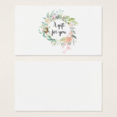 Rozen Garland Gift Kaart (Voorkant /achterkant)
