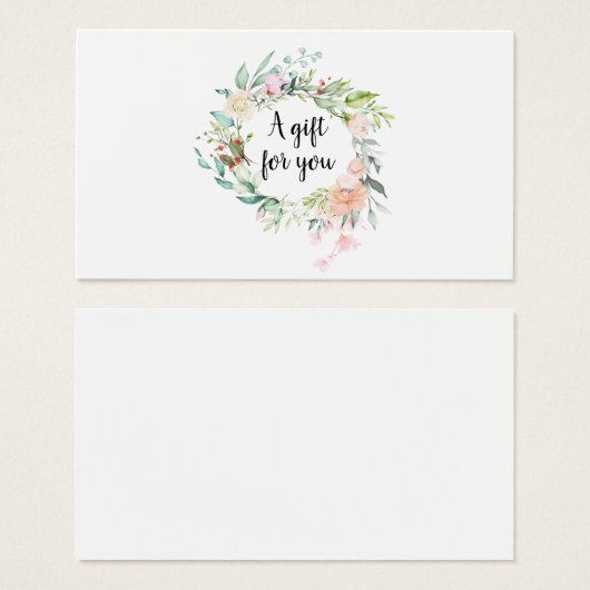 Rozen Garland Gift Kaart (Voorkant /achterkant)