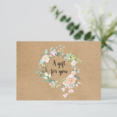 Rozen Garland Rustic Kraft Cadeaucertificaat (Staand voorkant)