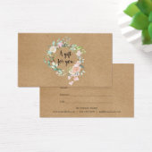 Rozen Garland Rustic Kraft Cadeaucertificaat Visitekaartje (Bureau)