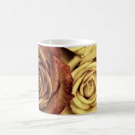 Rozen geel en rood koffiemok