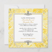 Rozen + Geel/Grijs uitnodigingen (Achterkant)