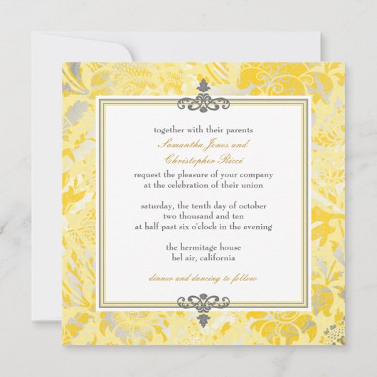  Rozen + Geel/Grijs uitnodigingen (Achterkant)