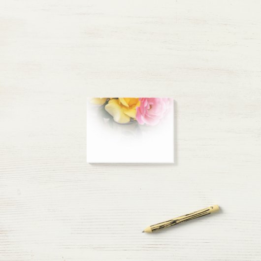 Rozen Geel Roze Romance Post-it notities Post-it® Notes (Op bureau)