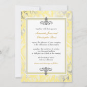 Rozen Geel + Zilveren 5x7 uitnodigingen (Achterkant)