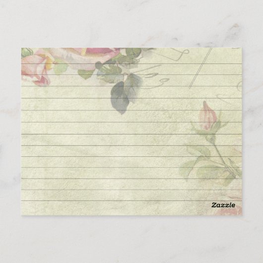  Rozen Gepersonaliseerde Ontvang Kaarten (Achterkant)