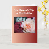 Rozen Gepersonaliseerde Vrouw Verjaardag Kaart (Gele Bloem)