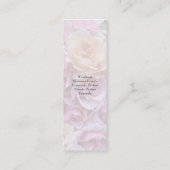 Rozen geschikt bladwijzer mini visitekaartje (Achterkant)