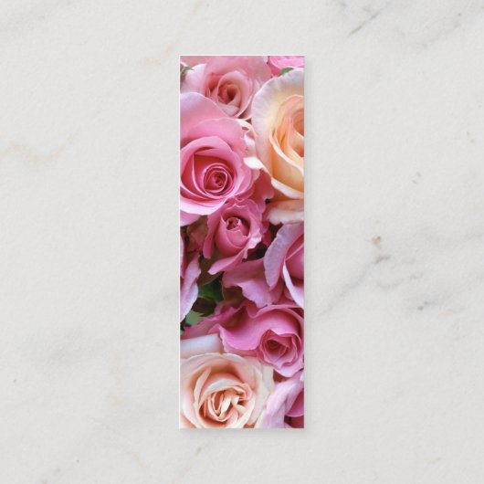 Rozen geschikt bladwijzer moeder mini visitekaartje (Achterkant)