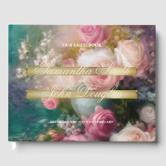 Rozen geschilderd in oude Nederlandse stijl Gastenboek