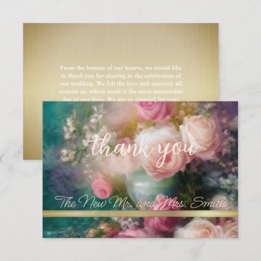  Rozen geschilderd in oude Nederlandse stijl Notitiekaartje (Voorkant / Achterkant)