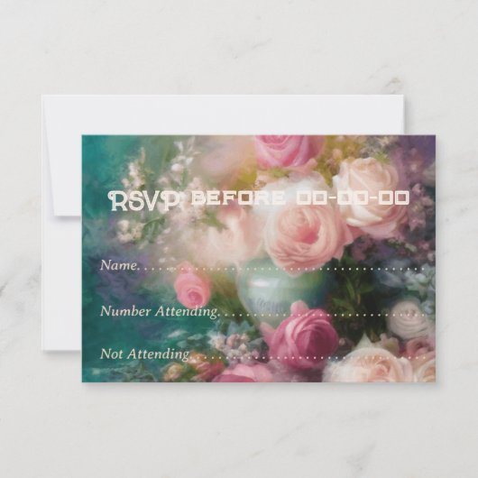 Rozen geschilderd in oude Nederlandse stijl Notitiekaartje (Voorkant)