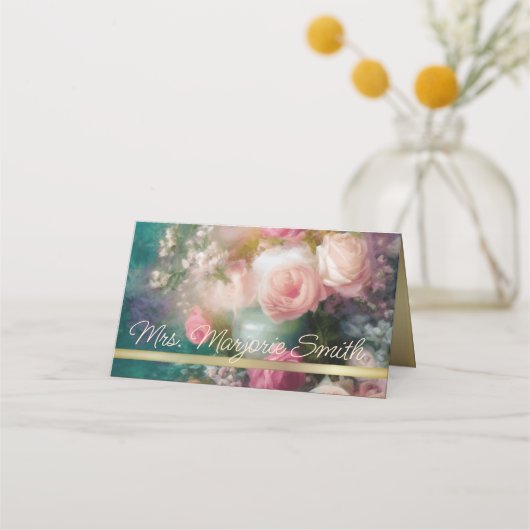  Rozen geschilderd in oude Nederlandse stijl Plaatskaartje (Voorkant)