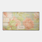 Rozen, geverfd, op Antiek houten planken Bureaumat (Voorkant)