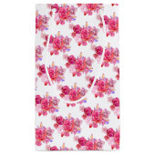 Rozen Gift Bag Roze Flowers Klein Cadeauzakje (Achterkant)