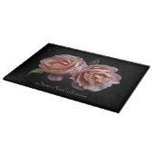 Rozen Glass Cutting Board - Gepersonaliseerd Snijplank (Hoek)