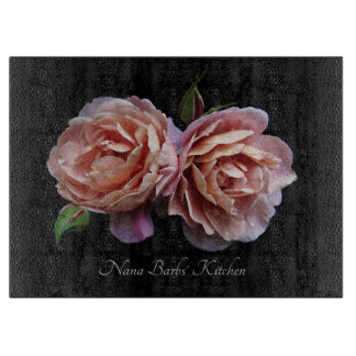 Rozen Glass Cutting Board - Gepersonaliseerd Snijplank