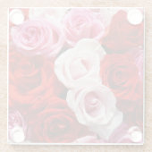 Rozen Glazen Onderzetter (Achterkant)