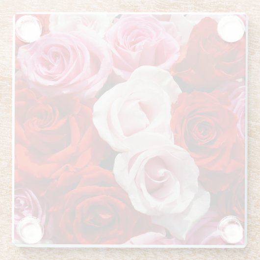 Rozen Glazen Onderzetter (Achterkant)