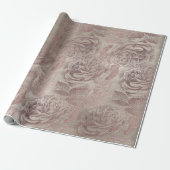 Rozen Glitter Roze Rose Bokeh Bloemen Ivoor Blush Cadeaupapier (Uitgerold)