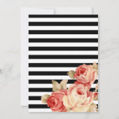  Rozen Gold Foil Modern Black White Kaart (Achterkant)