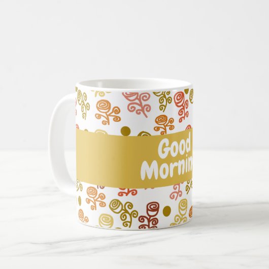 Rozen Gold Sinaasappel en Mok Rust Coffee (Voorkant links)