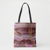 Rozen golven tote bag (Voorkant)