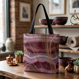 Rozen golven tote bag
