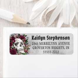 Rozen Gothic Burgundy Maroon Gray Label