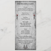 Rozen Gothic Weddenschap Programmakaart (Achterkant)